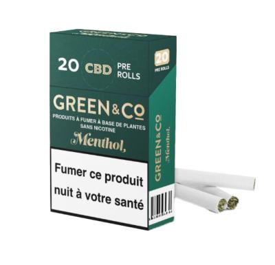 Cigarettes CBD Green&Co Menthol