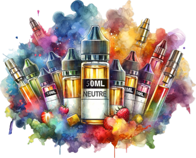 E-liquide 50ml neutre, saveurs 