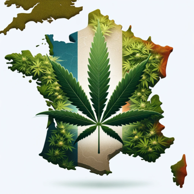 Blog carte de la france avec feuille cbd