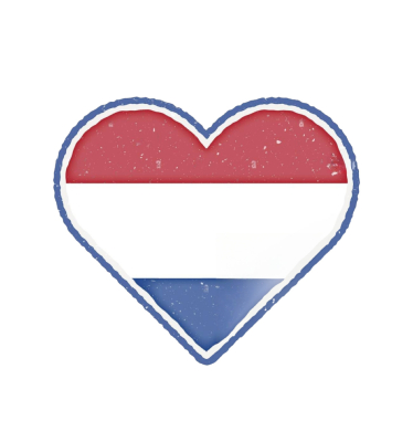Blog coeur avec drapeau Néerlandais